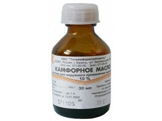 Лечение всех видов отита камфорным маслом